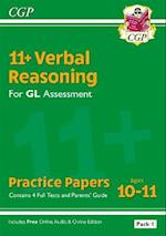 11+ GL Verbal Reasoning Practice Papers: Ages 10-11 - Pack 1 (with Parents' Guide & Online Ed)