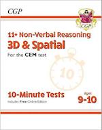 11+ CEM 10-Minute Tests: Non-Verbal Reasoning 3D & Spatial - Ages 9-10 (with Online Edition)