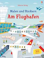 Malen und Stickern: Am Flughafen