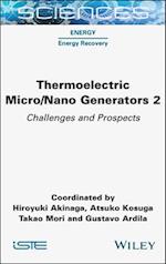 Thermoelectric Micro / Nano Generators, Volume 2