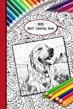 Dogs Adult Coloring Book