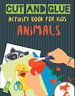 Cut and Glue Activity Book for Kids - Animals