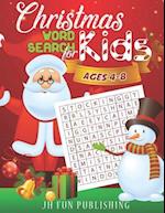 Christmas Word Search for Kids Ages 4-8