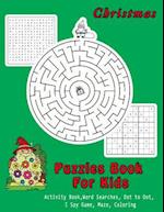 Christmas Puzzles Book for Kids