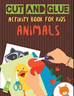 Cut and Glue Activity Book for Kids - Animals