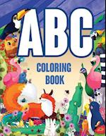 ABC Coloring Book: Letters Coloring Book for Kids Preschoolers Learning letters, animals, words (Alphabet Coloring pages for Children age 4, 5, 6, 7, 