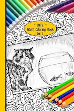 Cats Adult Coloring Book Vol 1