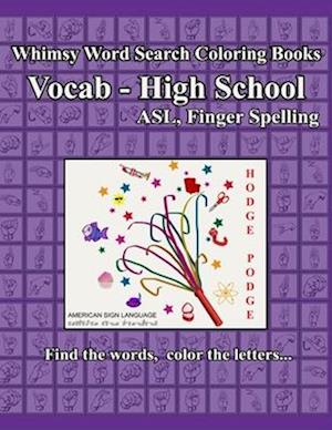 Whimsy Word Search, Vocab High School , ASL