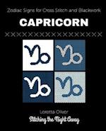 Capricorn Zodiac Signs for Cross Stitch and Blackwork