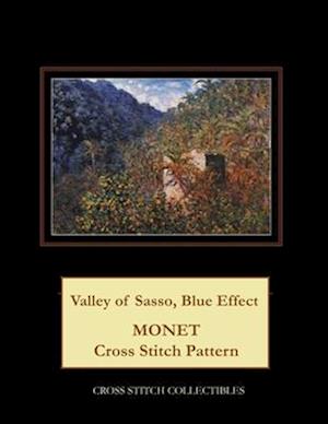 Valley of Sasso, Blue Effect: Monet Cross Stitch Pattern