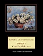 Basket of Chrysanthemums: Monet Cross Stitch Pattern 