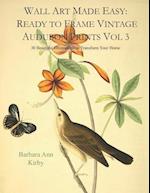 Wall Art Made Easy: Ready to Frame Vintage Audubon Prints Vol 3 : 30 Beautiful Illustrations to Transform Your Home 