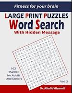 Fitness for your brain: Word Search With Hidden Message: Train your brain anywhere, anytime! - 102 Puzzles for Adults and Seniors 