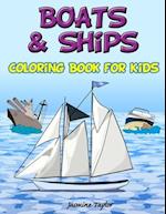 Boats and Ships Coloring Book for Kids 