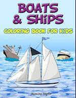 Boats and Ships Coloring Book for Kids 