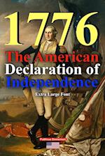 1776 The American Declaration of Independence Extra Large Font 