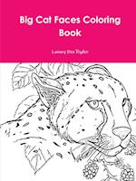 Big Cat Faces Coloring Book 