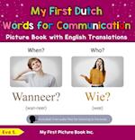 My First Dutch Words for Communication Picture Book with English Translations