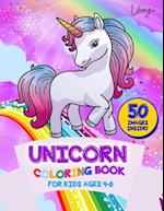 Unicorn Coloring Book for Kids Ages 4-8