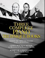 Hanon the Virtuoso Pianist in Sixty (60) Exercises, Czerny Practical Method for Beginners on the Pianoforte Op. 599, Schmitt Op. 16 Preparatory Exerci