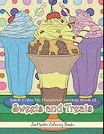 Adult Color by Numbers Coloring Book of Sweets and Treats