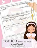 Top 100 Bible Verses Cursive Handwriting Workbook