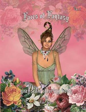 Faces of Fantasy Grayscale Coloring Book