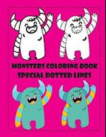 Monsters Coloring Book Special Dotted Lines