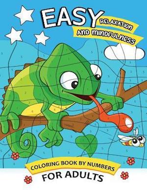 Easy Coloring Book by Numbers for Adults