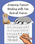Learning Cursive Writing with Fun Animal Names