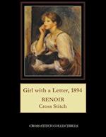 Girl with a Letter, 1894: Renoir Cross Stitch Pattern 