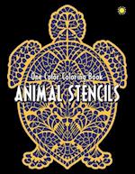 ANIMAL STENCILS One Color Creative Coloring Book