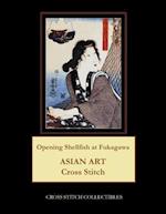 Opening Shellfish at Fukagawa: Asian Art Cross Stitch Pattern 