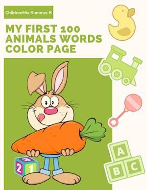 My First 100 Animals Words Color Page