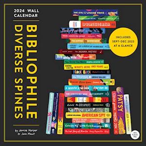 2024 Wall Calendar: Bibliophile Diverse Spines