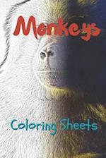 Monkey Coloring Sheets