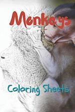 Monkey Coloring Sheets