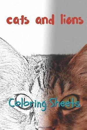 Cat and Lion Coloring Sheets