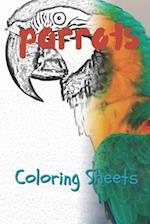 Parrot Coloring Sheets