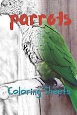 Parrot Coloring Sheets