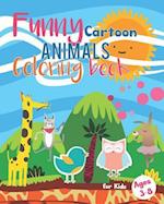 Funny Cartoon Coloring Book for Kids Ages 3-8