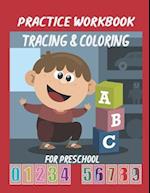 Practice Workbook Tracing & Coloring for Preschool