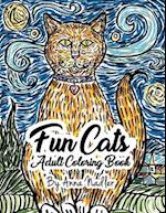 Fun Cats Adult Coloring Book