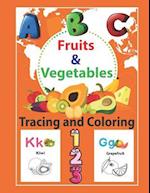 Fruits & Vegetables Tracing and Coloring