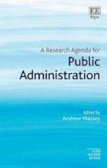 A Research Agenda for Public Administration