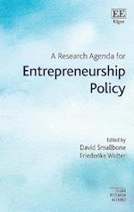 A Research Agenda for Entrepreneurship Policy