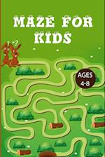 Mazes For Kids 4-8: Improve Your Child Problem Solving Skills and Have Fun Together by Solving and Coloring Nice Puzzles of 3 Difficulty Levels 