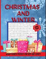 Christmas and Winter Word Search Puzzles for Kids and Adults: 60 Jumbo Word Search Puzzles, Activity Game for Kids and Adults 