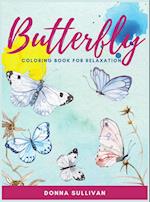 Butterly Coloring book for relaxation and stress relief