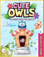 Cute Owls Coloring book for adults